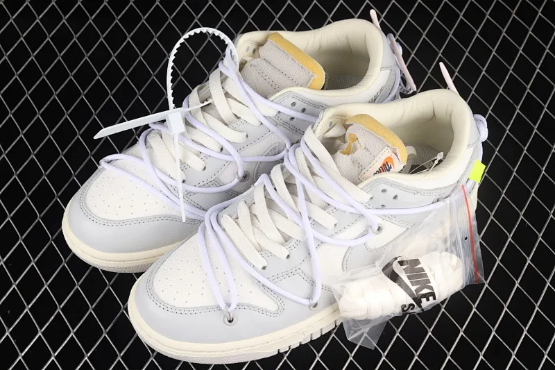 All Categories Nk SB Dunk Series Nk SB Dunk Low Low-top sneakers Pure original version OF x Nk Dunk Low OW Gray SB smashed backboard fashion casual sneakers DM1602-123
